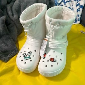 white croc boots
